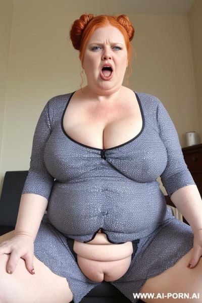 Extreme obese bbw , naked, outdoor, walking, tails, front view - ai-porn.ai on pornintellect.com