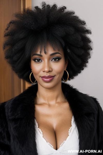 Black horny whore, with afro hair - ai-porn.ai on pornintellect.com
