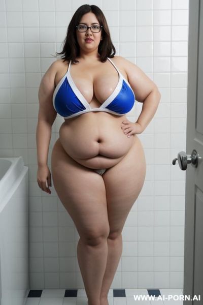 Very saggy droppy tits, saggy nipples, pendulous boobs, fat arms, extremely wide hips, fat belly, fat ass - ai-porn.ai on pornintellect.com