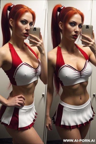 2 womans masturbating in the mirror orgasming at the same time. 1 redheads - ai-porn.ai on pornintellect.com