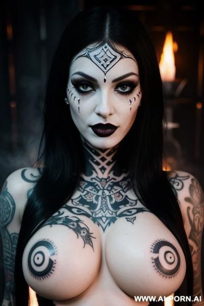 Face tattoo cyber - ai-porn.ai on pornintellect.com