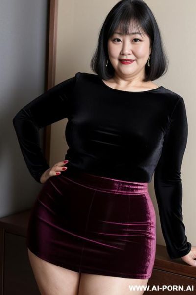 Velvet skirt velvet split top - ai-porn.ai on pornintellect.com