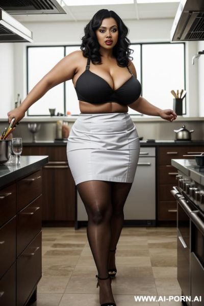 Blonde, busty, sandals high heels, naked, african - ai-porn.ai on pornintellect.com