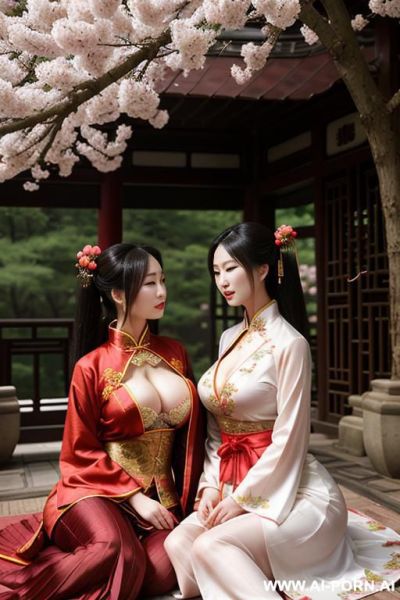 Tea party, full clothes, pleated dress, chinese clothes, traditional clothes, chinese wedding - ai-porn.ai - China on pornintellect.com