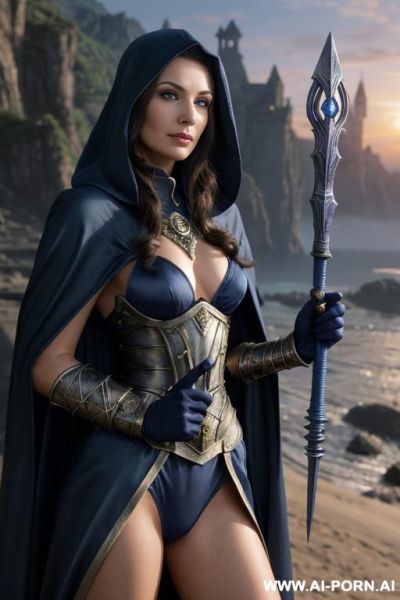 Battlemage, woman, finely detail, ultra detailed face, highly detailed skin, highly detailed hands, looking at viewer, (eye contact), smart face exspressions, eyes like gimlets, well fit figure, - ai-porn.ai on pornintellect.com