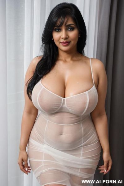 Big thighs. in a white dress. bangladesi mature wife, dress off big curvy breasts. wet see through dress. - ai-porn.ai on pornintellect.com