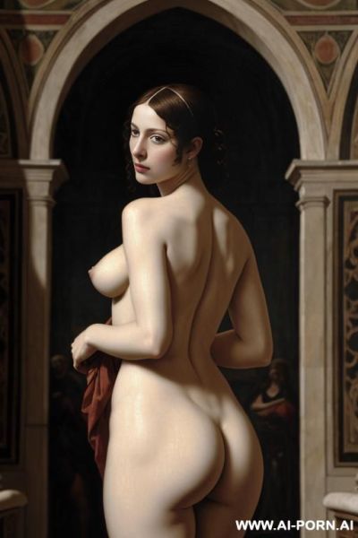 Italian renaissance painting, naked woman, ass, cum - ai-porn.ai - Italy on pornintellect.com