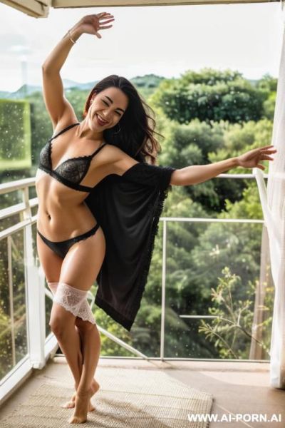 Provocative yet classy woman, fully covering herself with hands, look at viewer, soft pastel background, elegant posture, cinematic soft lighting, ultra detailed" - ai-porn.ai on pornintellect.com
