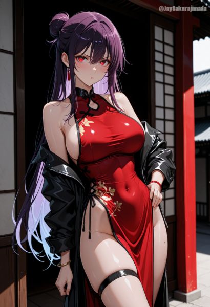 Red might just suit her quite well - xgroovy.com on pornintellect.com