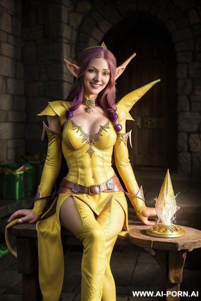 Elven woman with red hair masturbating. - ai-porn.ai on pornintellect.com