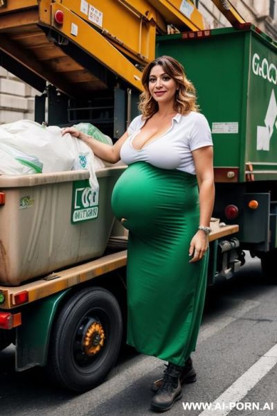 Pregnant big boobed italian woman giving birth - ai-porn.ai - Italy on pornintellect.com