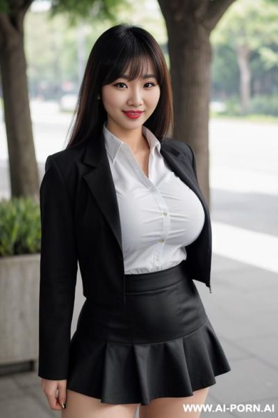 1 woman, pornstar, woman, milf, 30 years, black hair, middle eastern, full-bosomed, hourglass, voluptuous athletic, gigantic breasts, big round breasts, massive breasts, huge boobs, high ponytail, full - ai-porn.ai on pornintellect.com