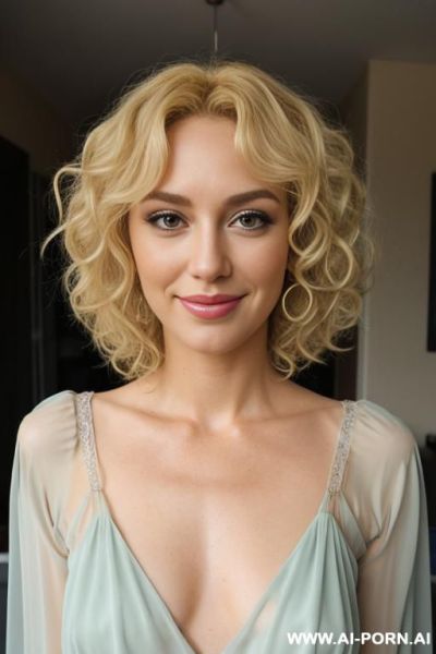 Transparent open chiffon blouse, show her tits. - ai-porn.ai on pornintellect.com
