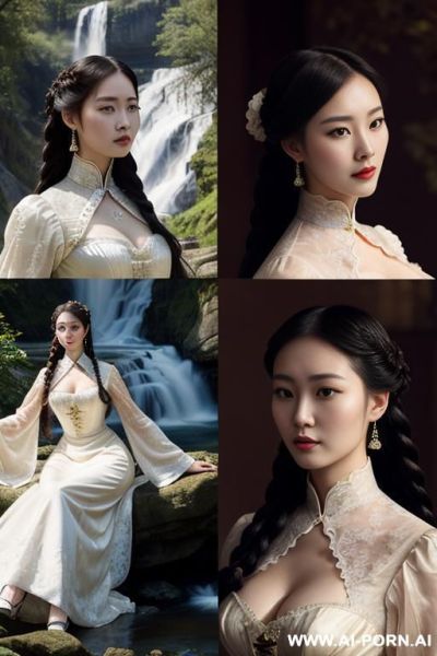 Multiple womans, multiple views, victorian dress, voluminous dress - ai-porn.ai on pornintellect.com