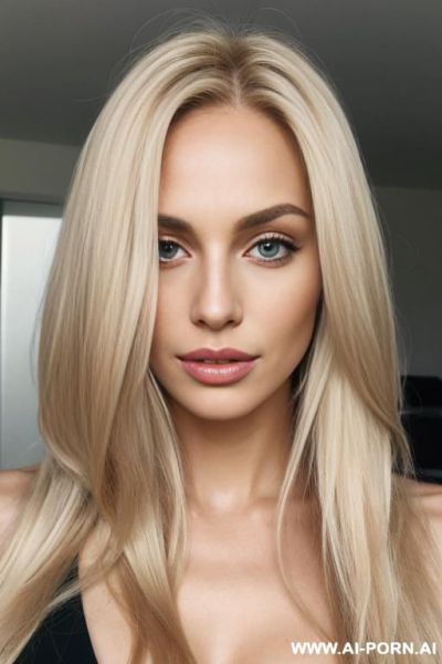 Strwaberry blond hair, long wavey hair, skin - ai-porn.ai on pornintellect.com