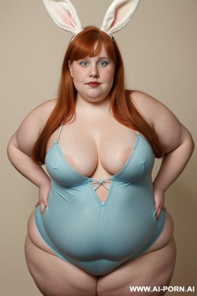 (((half body photo shot close up))). a (((british obese fat bbw redhead))), ((thick body, with love handless)). . dancing. - ai-porn.ai - Britain on pornintellect.com