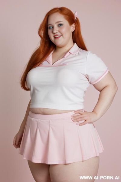 ((((half body photo shot close up)))). a (((british obese fat bbw redhead))), ((thick body, with love handless)). . dancing. - ai-porn.ai - Britain on pornintellect.com