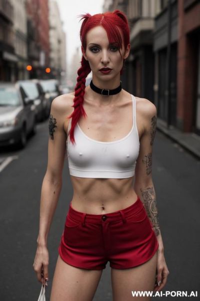 Superskinny whore ((tight skimpy micro shorts)) - ai-porn.ai on pornintellect.com