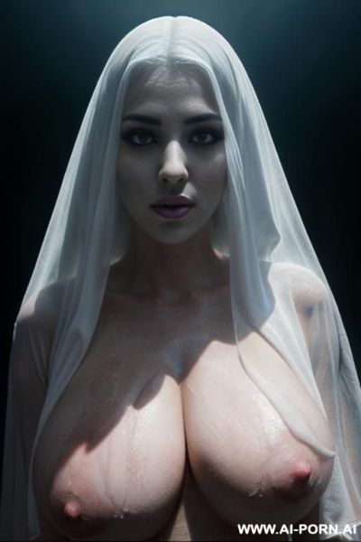(((big breasts))), (((enlarged breasts))), (((oversized breasts))), (((naked))), (((ghost))), (((beautiful sexy scary eerie ghost lady))), glow, (((fog))), (((mysterious))), long transparent sheer nightgown, shiny - ai-porn.ai on pornintellect.com