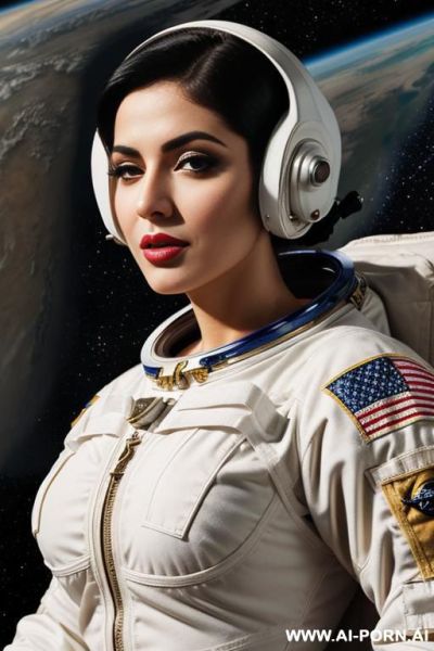 Woman wearing strapon, pinup painting style - ai-porn.ai on pornintellect.com