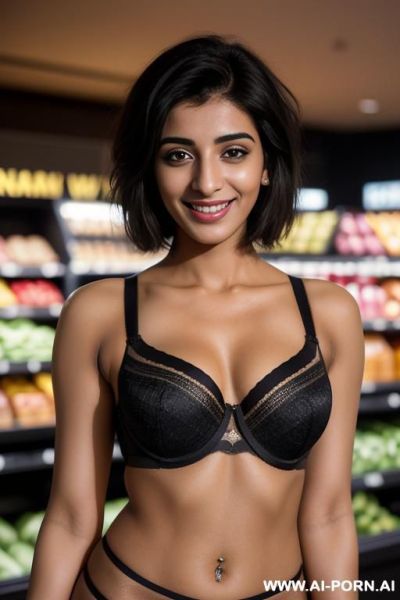 (urwa hocane), (((tanned punjabi ))), (( black bra)), (christmas), (modern monaco mansion), (big nose), ((smiling at the camera)), photorealistic, (ultra detailed photo), (hyper realistic photo), standing - ai-porn.ai on pornintellect.com