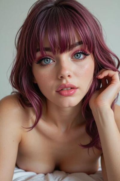 AI generated beauty Violet Nova masturbating and fucking in the bedroom - pornpics.com on pornintellect.com