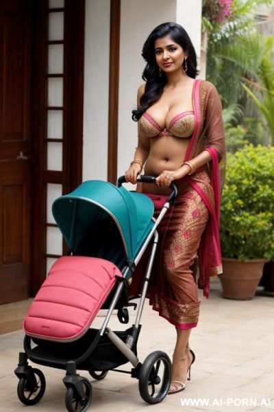 Two prams, indian woman, tits - ai-porn.ai - India on pornintellect.com