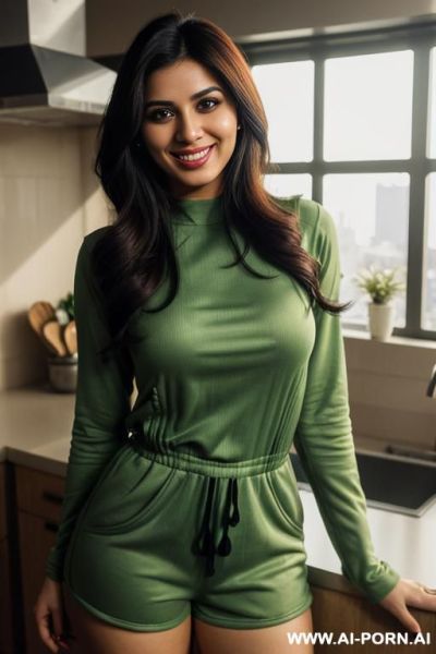 ((( pakistani ))), ((long sleeve crew neck romper )), (christmas), (big nose), ((smiling at the camera)), photorealistic, (ultra detailed photo), (hyper realistic photo), standing in a modern manhattan - ai-porn.ai - Pakistan on pornintellect.com