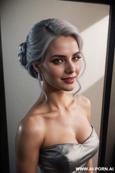 (witcher princess ciri) (keep face) (realistic look, super realistic) (frontal view) (face and body to the viewer) (perfect hourglass figure), narrow waist, perfect round butt, amazing muscular thighs, - ai-porn.ai on pornintellect.com