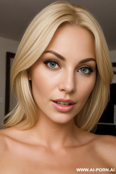 Blonde woman giving a deepthroat - ai-porn.ai on pornintellect.com