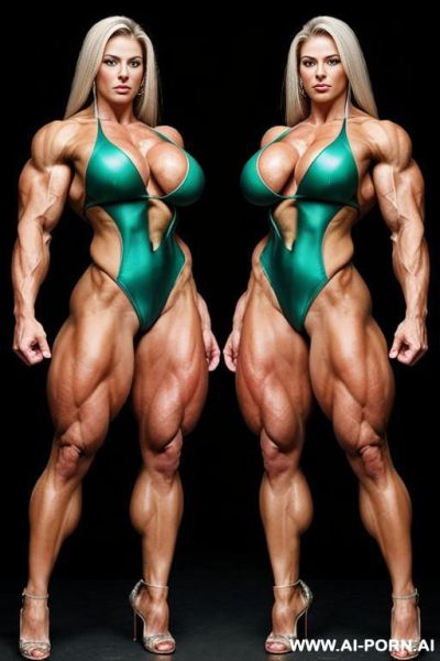 Ultra shreddet and ultra big muscular veins all over the body with very muscular veiny pecs. and a lot cum on her body. and extreme hot muscular with biceps bigger than some legs. - ai-porn.ai on pornintellect.com