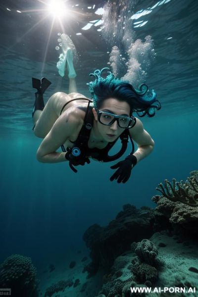 Make her drowning underwater while masturbation - ai-porn.ai on pornintellect.com