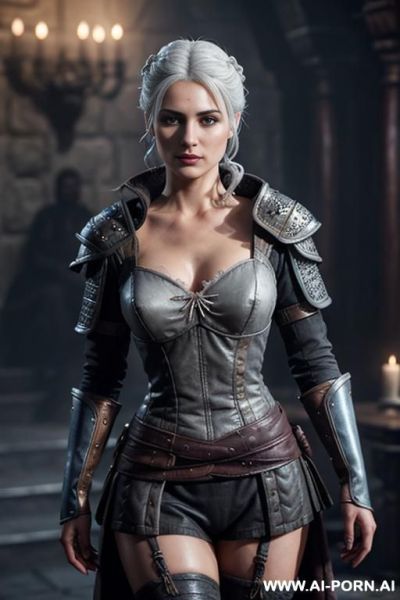 (witcher princess ciri) (frontal view) (keep face) (realistic look, super realistic) bubble butt, muscular thighs, thigh gap, narrow waist, firm boobs (perfect model face) beautiful detailed eyes - ai-porn.ai on pornintellect.com