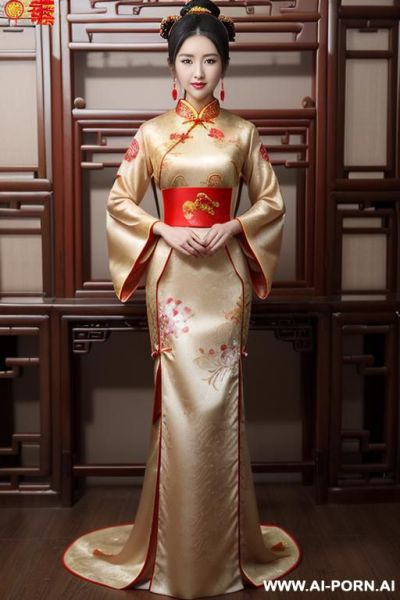 ((empress of china)), ((chinese traditional dress)), ((chinese dudou))，((nude)) - ai-porn.ai - China on pornintellect.com