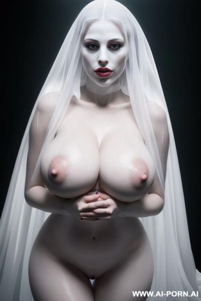 ((big breasts)) ((enlarged breasts)) ((oversized breasts)) naked ghost sexy hot ghost lady glow dense fog mysterious long transparent robe glossy skin white skin sexy hot erotic (full round big - ai-porn.ai on pornintellect.com