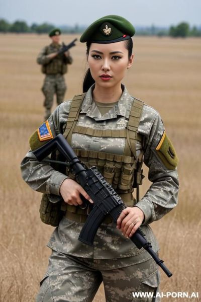 Chinese female soldier ,tall and nice, fucking - ai-porn.ai - China on pornintellect.com