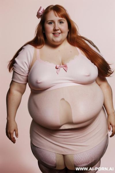 (((half body photo shot close up))). a (((british, very, ((((very obese)))) fat bbw redhead))), ((thick body, with tummy and love handless)). lingerie garter belt top. (((dinamyc angle))) - ai-porn.ai - Britain on pornintellect.com