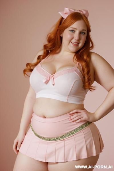 (((half body photo shot close up))). a (((british, very, very obese fat bbw redhead))), ((thick body, with tummy and love handless)). lingerie garter belt top. (((dinamyc angle))) - ai-porn.ai - Britain on pornintellect.com