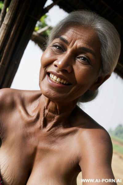 Bangladeshi hot village grandmother she has (no top teeth) weathered skin on her breast - ai-porn.ai on pornintellect.com