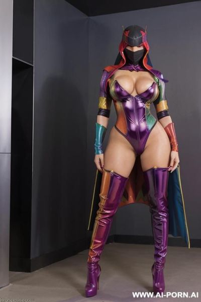 Niqab , over-the-knee stiletto heels boot - ai-porn.ai on pornintellect.com