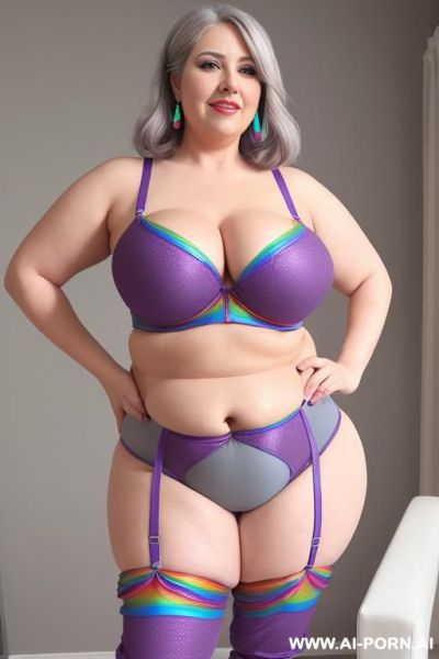 Tight top, extremely pretty, full lips, button nose, hoop earrings, busty round boobs, hourglass figure, tight waist, big bubble butt. bending over showing white nylon panties. - ai-porn.ai on pornintellect.com