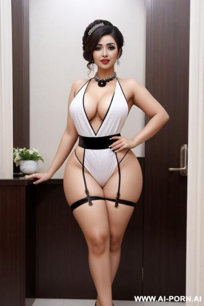 Manail baghdadi upper-class-lady, wide-hips-cartoonish-body, m-tone skin - ai-porn.ai on pornintellect.com