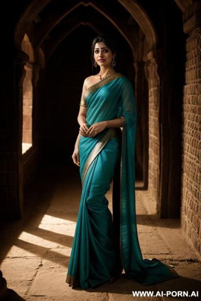 Sexy milf rupali is a medieval queen, she is having affair with keeper of her castle, she in waiting naked for her lover in the stables, dim light, shade and light, (hd image, hypperrealistic photo, exsive detailing) - ai-porn.ai on pornintellect.com