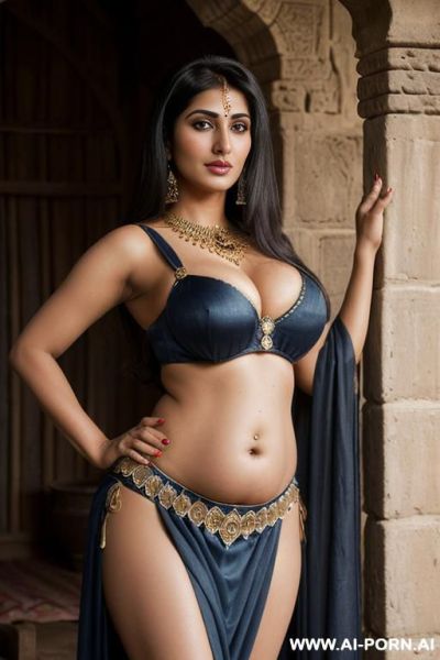 (medieval indian farm wife), ((dark blue strap clothes, belly dancer)), ((busty natural)) ((soft face)) ((persian dark skin)) - ai-porn.ai - India - Iran on pornintellect.com
