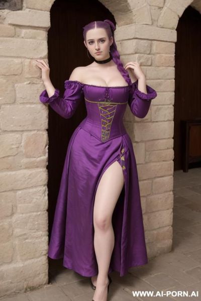 Scared princess in long dress flashing tits an masturbate. - ai-porn.ai on pornintellect.com