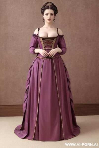 Young princess in long dress flashing tits an masturbate. - ai-porn.ai on pornintellect.com