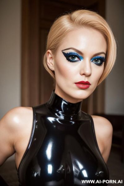 (((snarky jay))), latex microdress, kneeling for pov sex, eye contact - ai-porn.ai on pornintellect.com