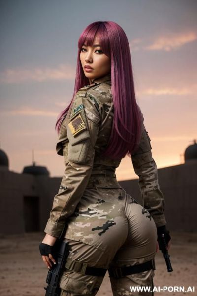 Mixed race thai black woman, perfect ((anal sex)) ((anal fucked)) ((show his cock in her ass hole)) long voluminous pink hair, sexy, hot exotic woman, body facing camera - ai-porn.ai - Thailand on pornintellect.com