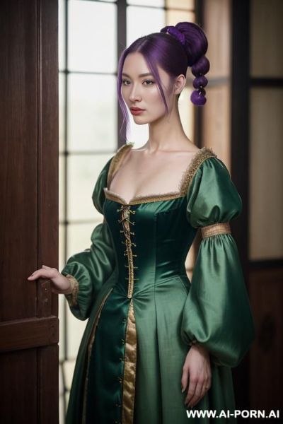 Long dressed princess flashing nude tits and masturbate her nude pussy to cum - ai-porn.ai on pornintellect.com