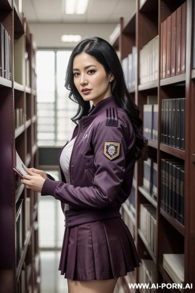 A chinese woman with big breasts and short hair stood in the bedroom, wearing flesh colored stockings and high heels, holding her breasts in both hands - ai-porn.ai - China on pornintellect.com